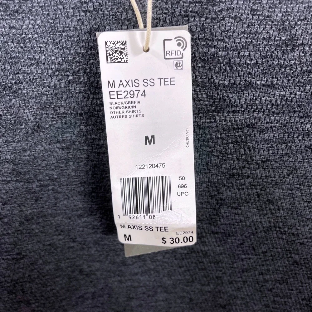 Adidas Axis SS Tee EE2974 Gray‎ Athletic Training Shirt Mens Medium NWT